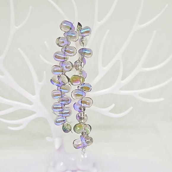 Hand Crafted Office Crystal Glass Water Drop Shape Ab Color Beads